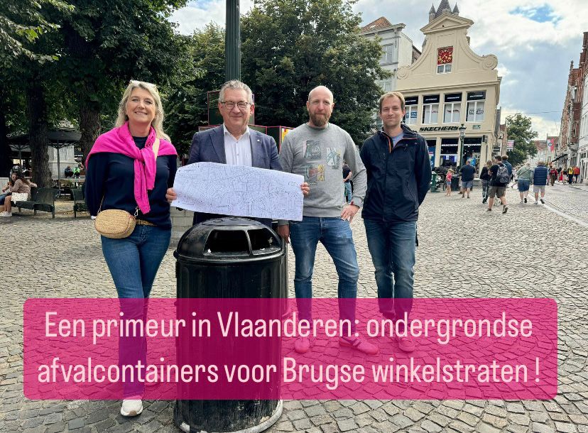 ondergrondse afvalcontainers brugse winkelstraten